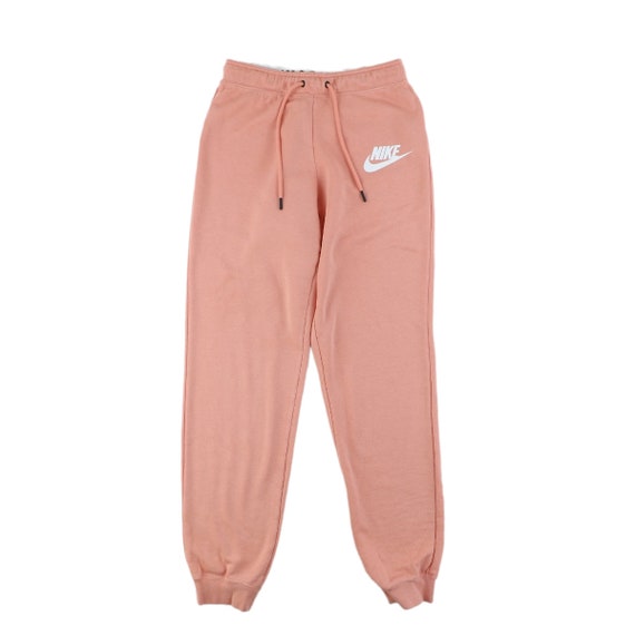 Nike Joggers Tracksuit Bottoms Cotton Cuffed Baggy Salmon Pink