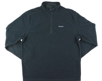 Timberland Quarter Zip Fleece Vintage 1/4 Zip Black Size Extra Large