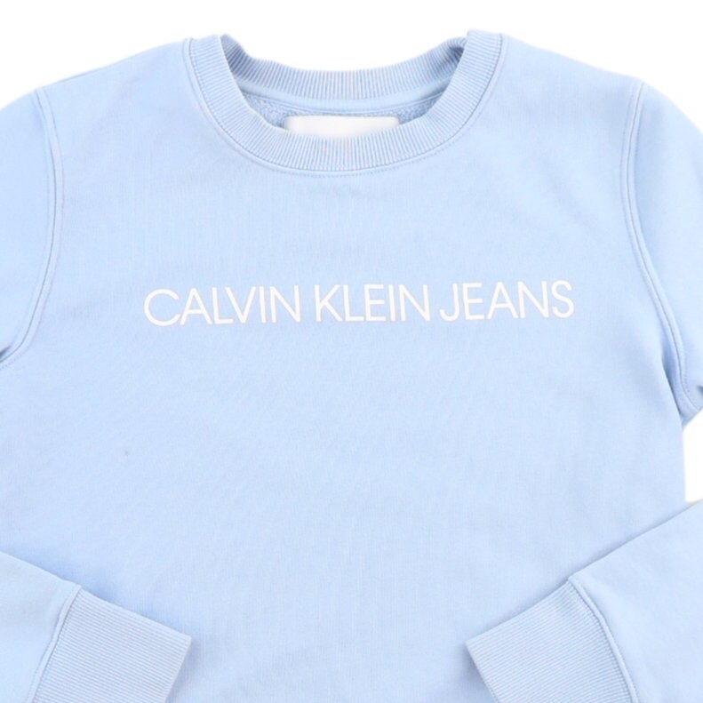 Calvin Klein Sweatshirt Calvin Klein Sweatshirt Baby Blue Size Extra Small  -  Portugal