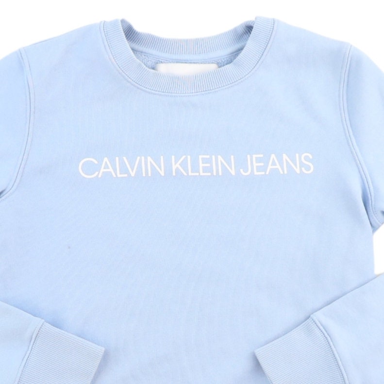 Calvin Klein Sweatshirt Calvin Klein Sweatshirt Baby Blue Size Extra Small  -  Portugal