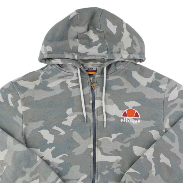 Ellesse Hoodie Ellesse Jumper Vintage 90s Hooded Sweater Gray Size