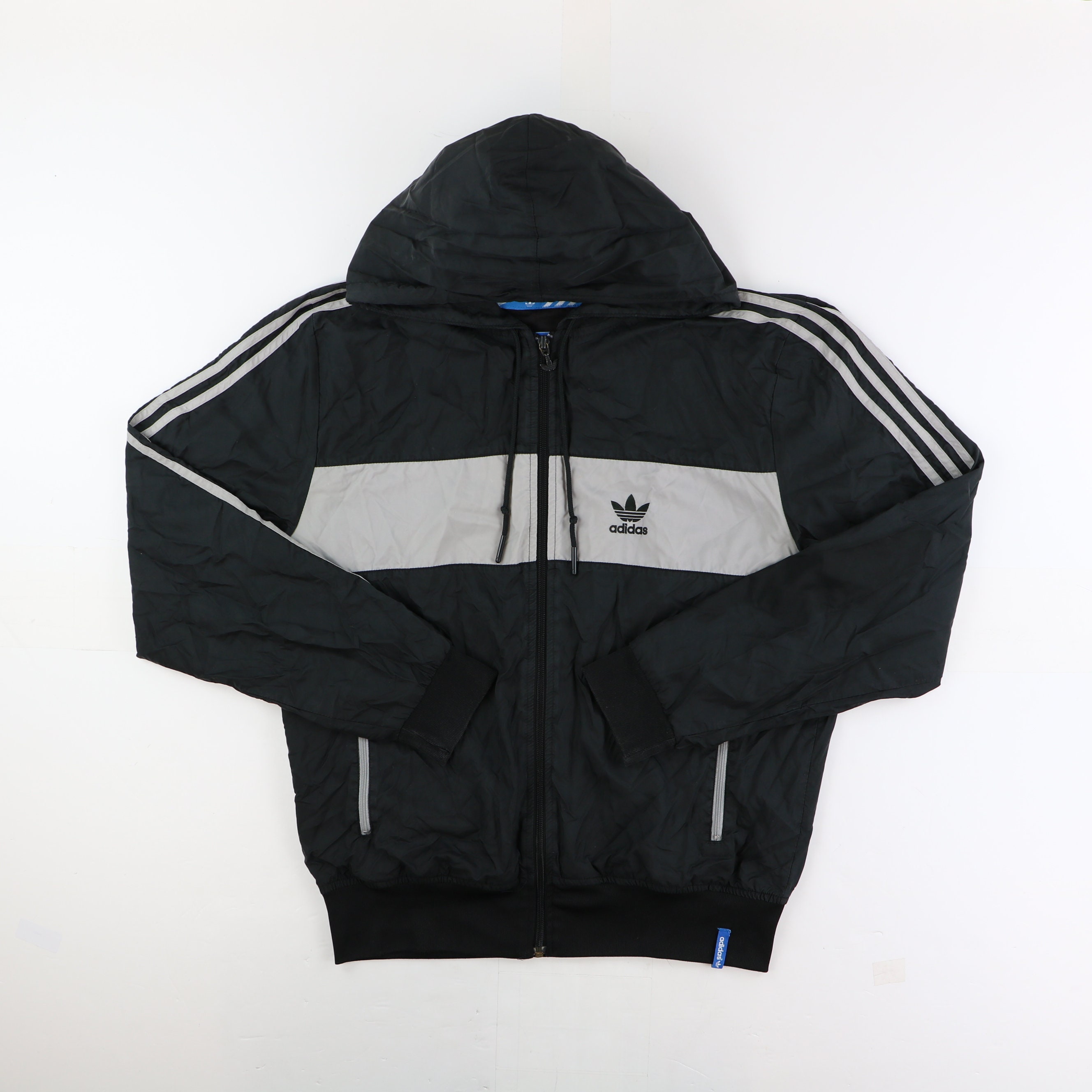 Adidas Jacket Hooded Trefoil Wind Resistant Waterproof Retro Coat
