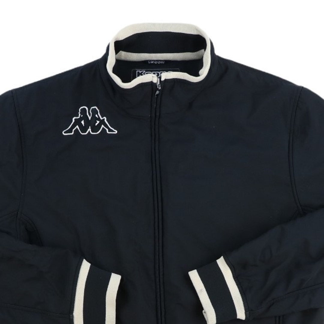 Kappa Jacket 90s Track Jacket Vintage Tracksuit Black Size Etsy
