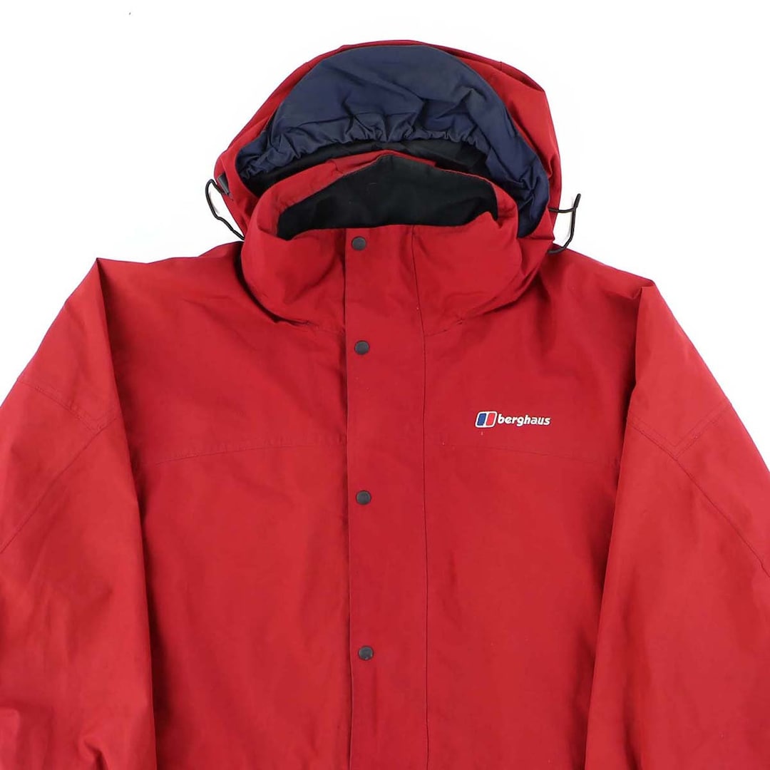 Berghaus Jacket Berghaus Coat Vintage 90s Jacket Waterproof Red Size