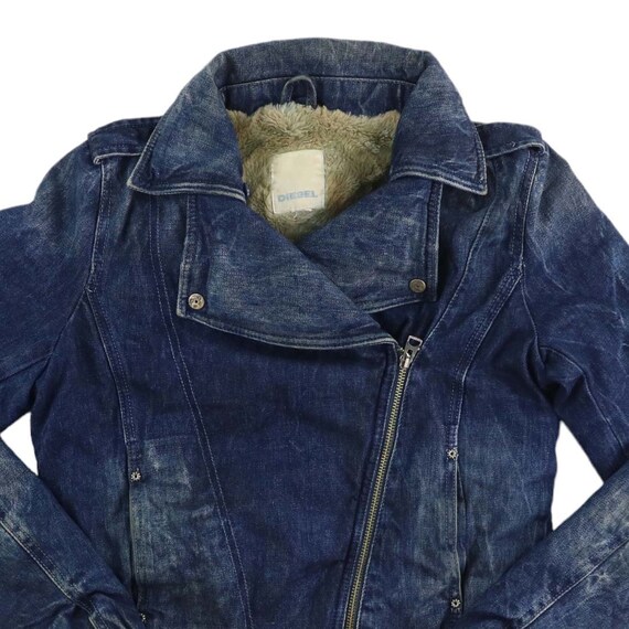 Diesel Denim Jacket Diesel Vintage Denim Coat Bomber Oversized