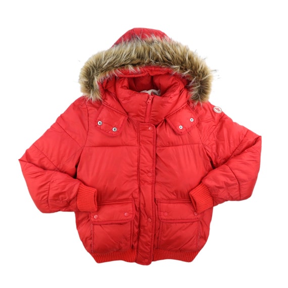 Abercrombie red deals puffer jacket