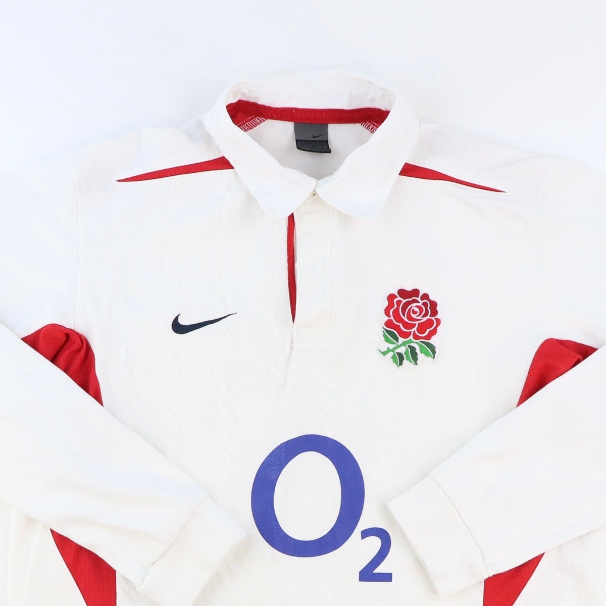 Nike Rugby Polo England White and Size Extra -