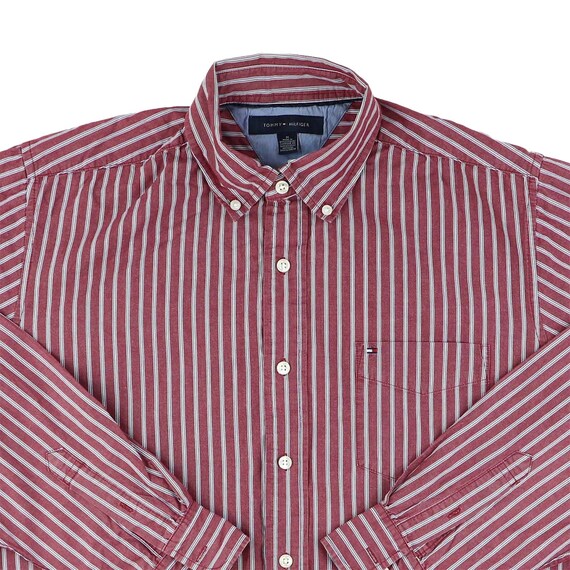 red tommy hilfiger shirt long sleeve