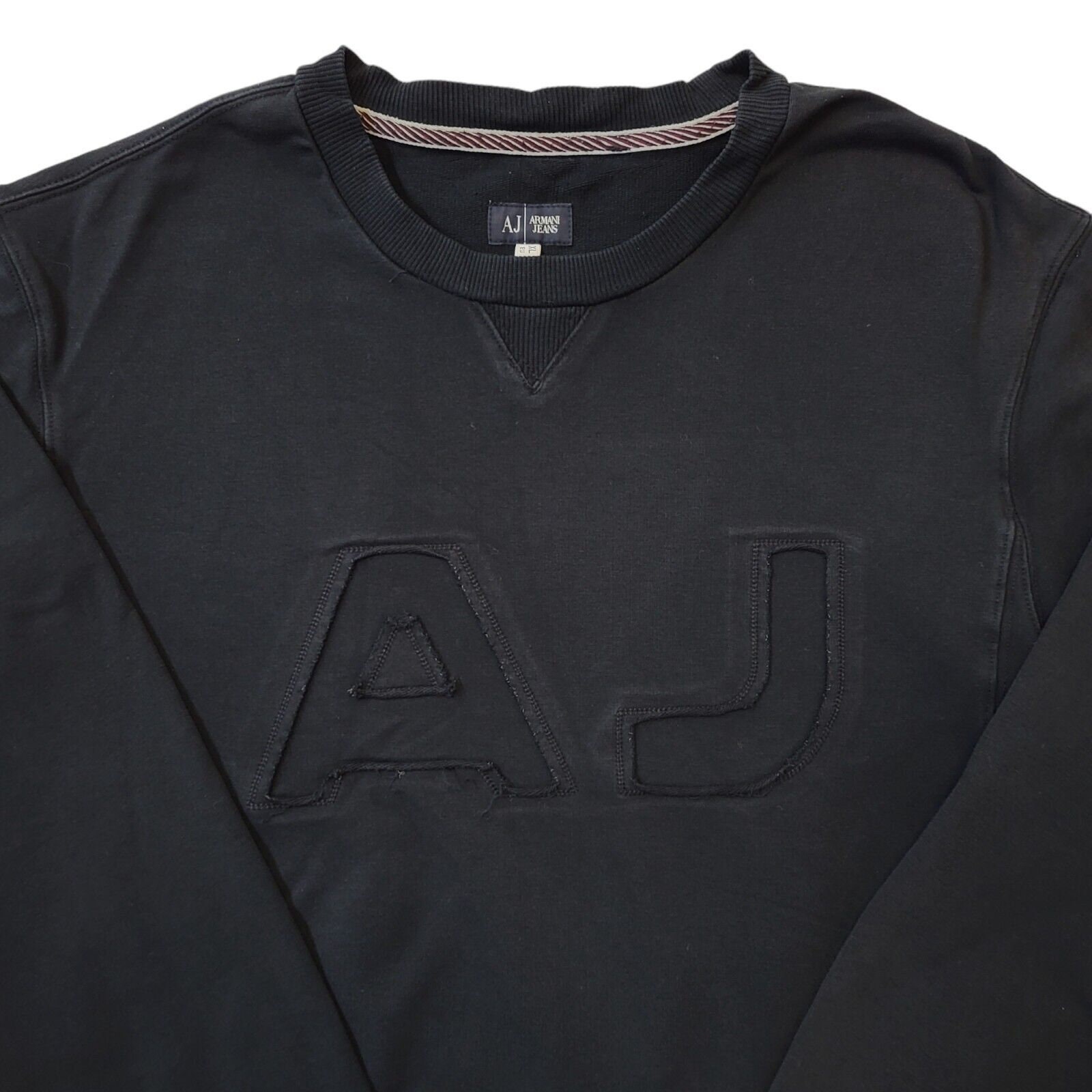 Armani Jeans Jumper Sweatshirt Vintage 90s Sweater Black Mens Size Large -  Etsy