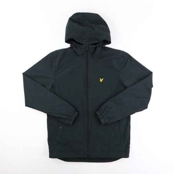 Lyle \u0026 Scott Jacket Rain Coat Waterproof Black Hood Size Extra Small