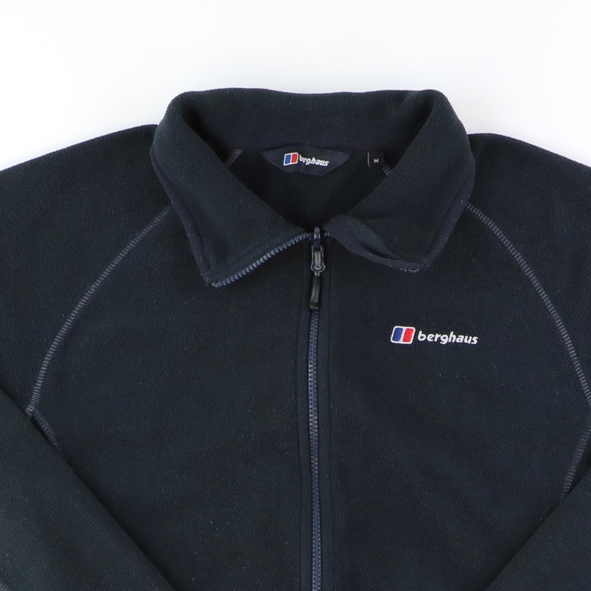 Berghaus Fleece Jacket Zip Up 90s Warm Vintage Black Size Medium