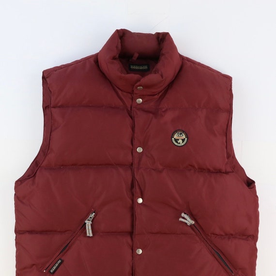 Napapijri Gilet r tro 90s bodywarmer vintage puffer bordeaux