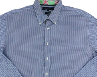 Tommy Hilfiger Shirt Tommy Hilfiger 90s Shirt Button Up Blue Size Extra Large