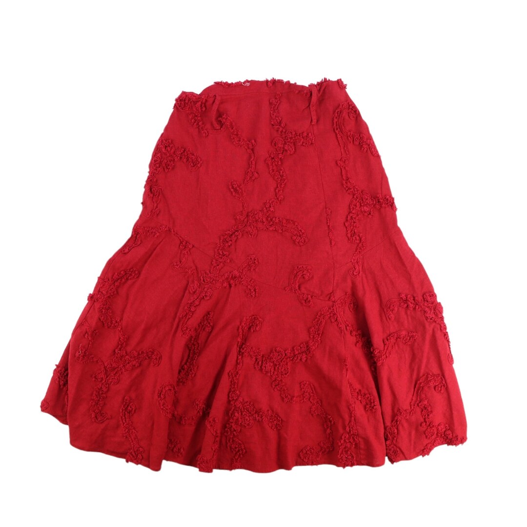 Vintage Skirt Vintage 90s Skirt Vintage Skirt Y2K Skirt 90s Red Size