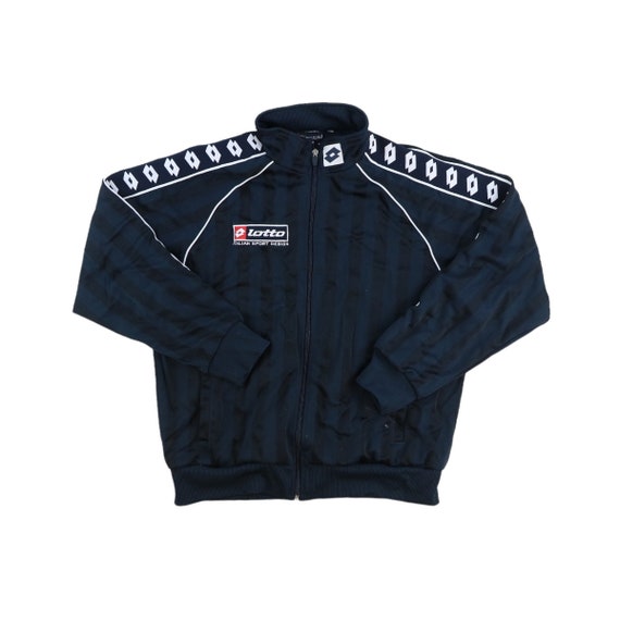 Lotto Jacket 90s Track Jacket Vintage Festival Black … Gem