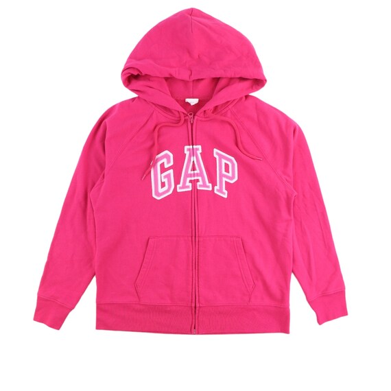GAP Hoodie GAP Jumper Vintage 90s Hooded Sweater Thick Pink Size