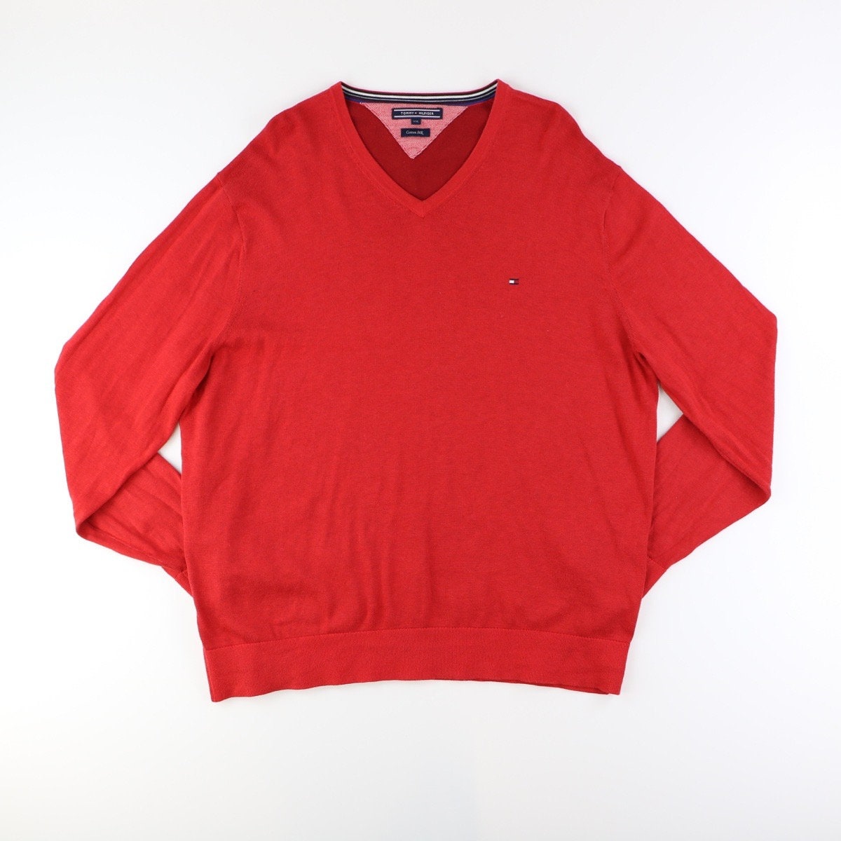 Tommy Hilfiger Jumper 90s Red Size Extra Extra Large Etsy Canada