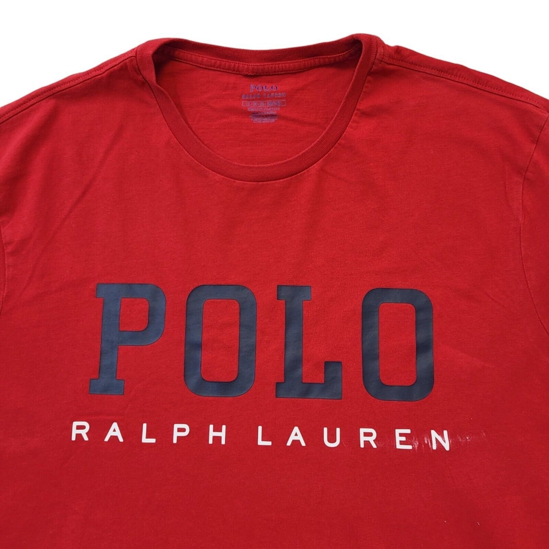 Polo Ralph Lauren T-shirt 90s Vintage Short Sleeve Tee Red - Etsy