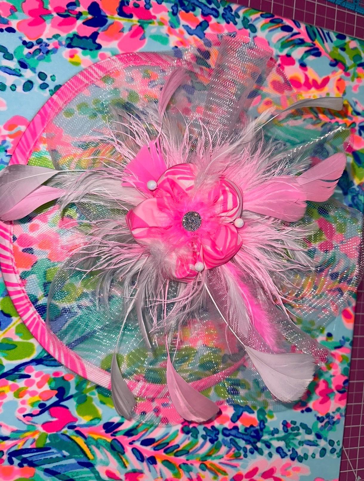 Preppy Palm Beach Style L P Handmade Derby /tea Hat  display picture 2
