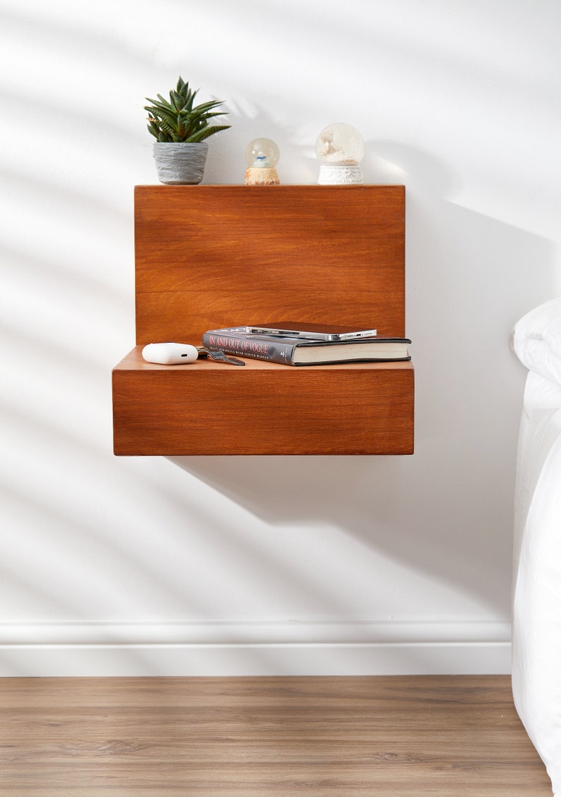 Floating Bedside Table Wall Mounted Nightstand Bedside Table Etsy