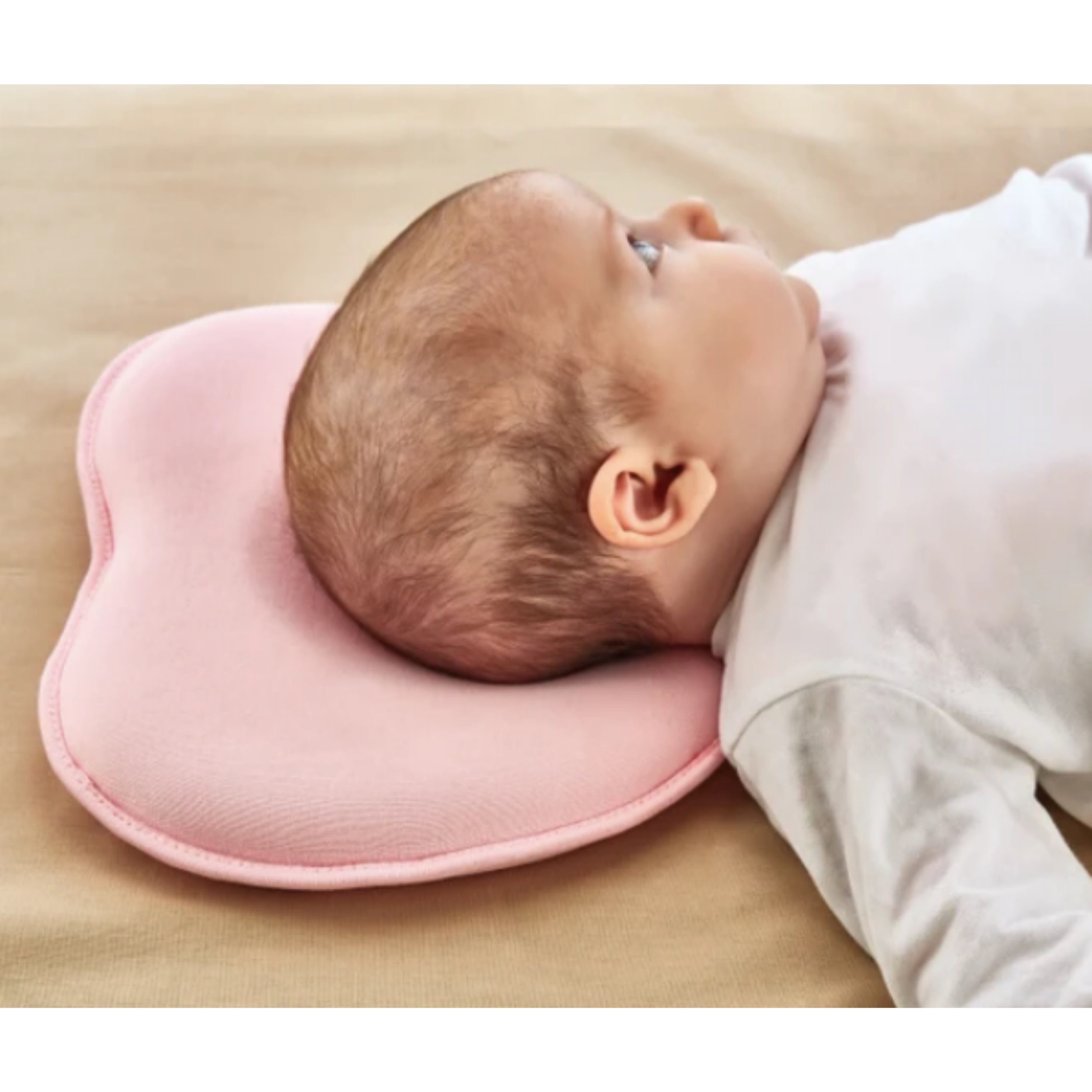 Nursery Comfortable Memory Foam Baby Head Shaping Pillow With Natural