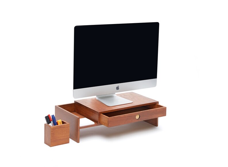 Handmade Monitor Stand Laptop Stand Desk Storage Shelf Desk Etsy