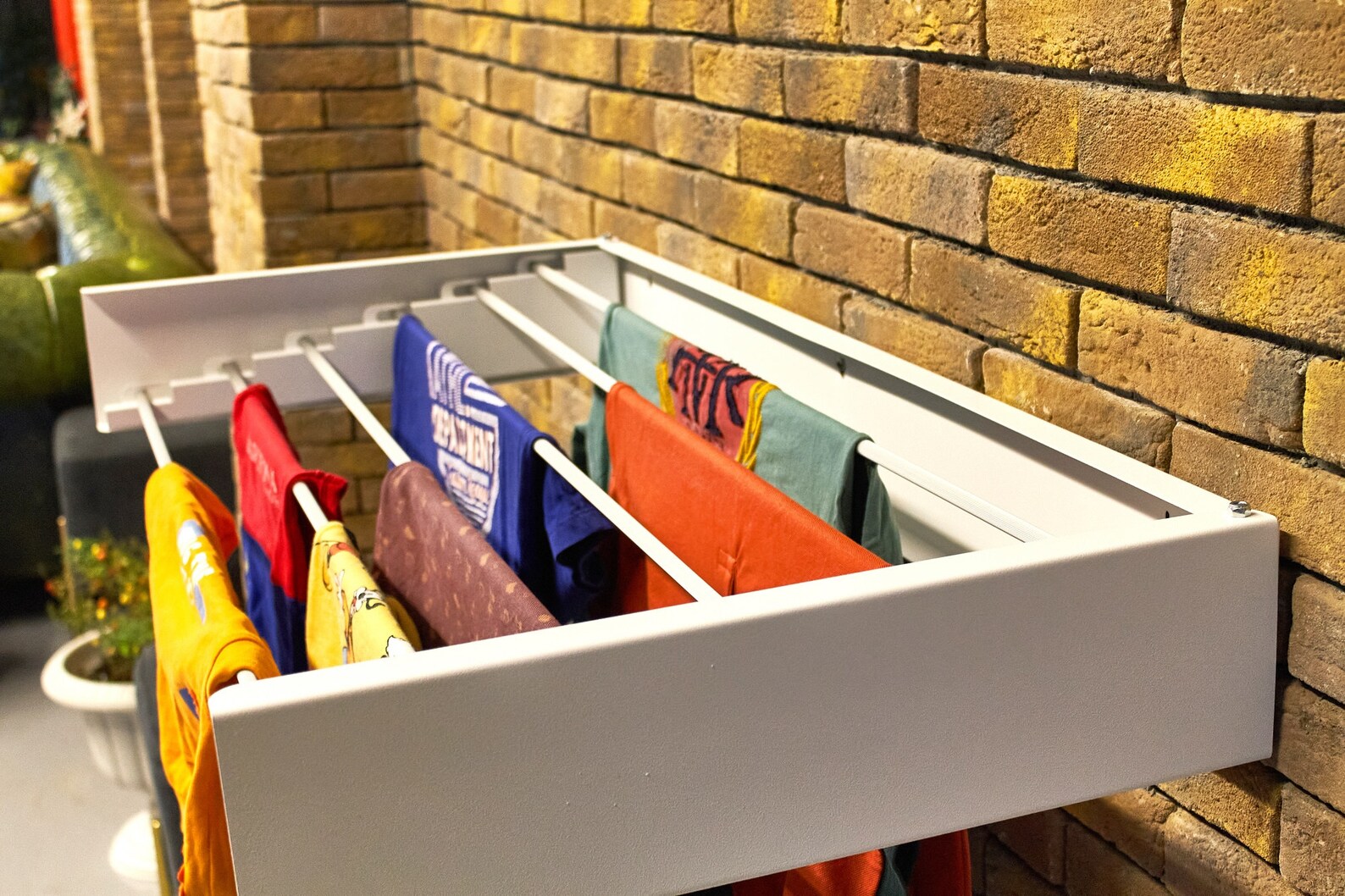 Folding Laundry Drying Rack Wall Mounted Clothes Dryer Etsy