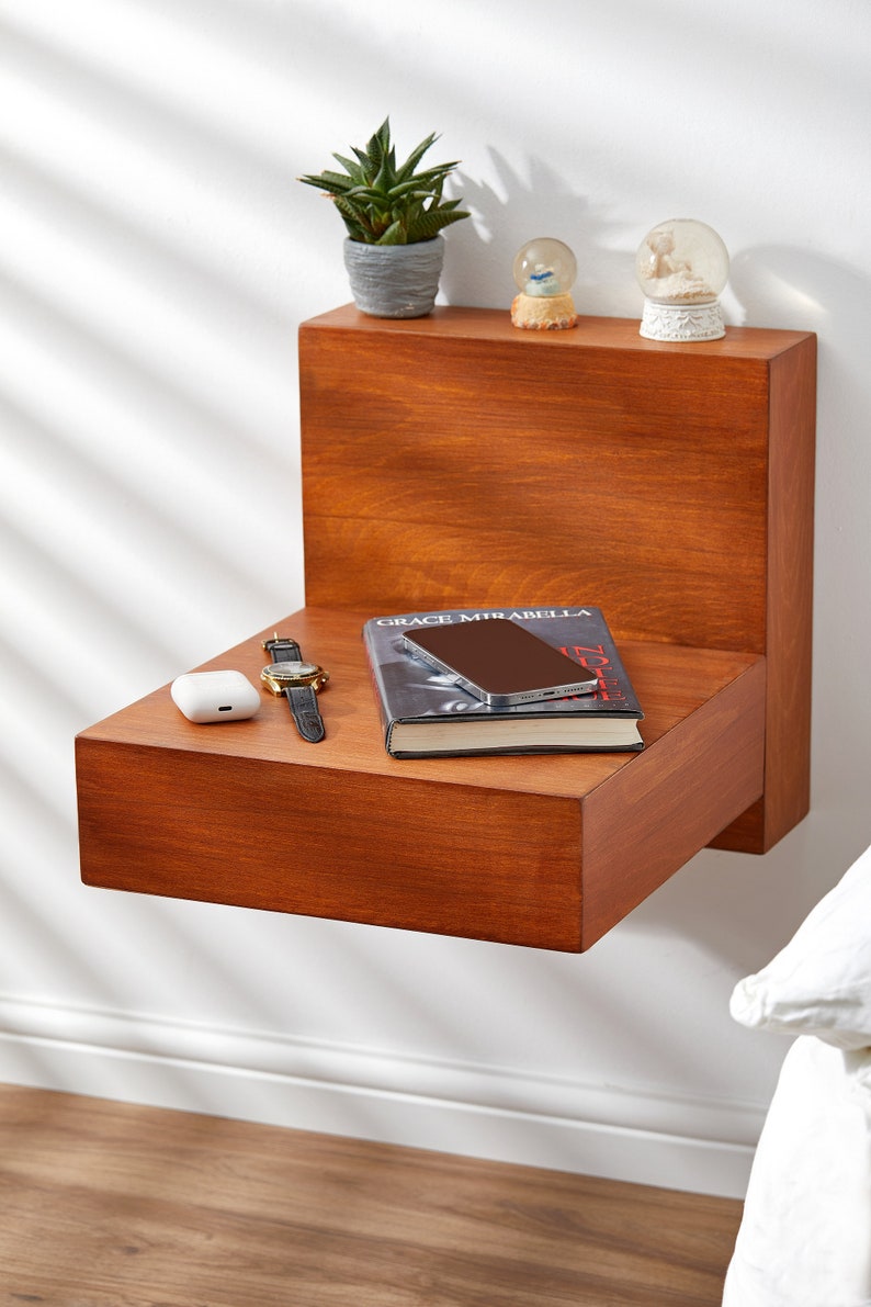 Floating Bedside Table Wall Mounted Nightstand Bedside Table Etsy