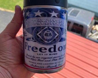 Freedom Beer Epoxied acero inoxidable Can Cooler Made to Order