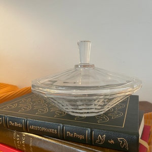 St Lambert Cut Glass Candy Dish with Lid