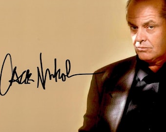 Vintage Autographed Jack Nicholson Signed 8x10 Classic Black and