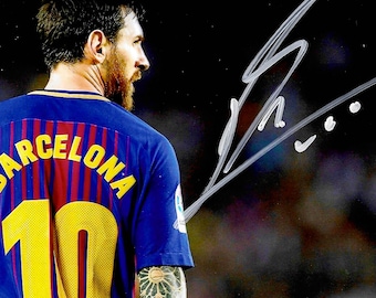 Lionel Messi artículos autografiados originales de Deportes