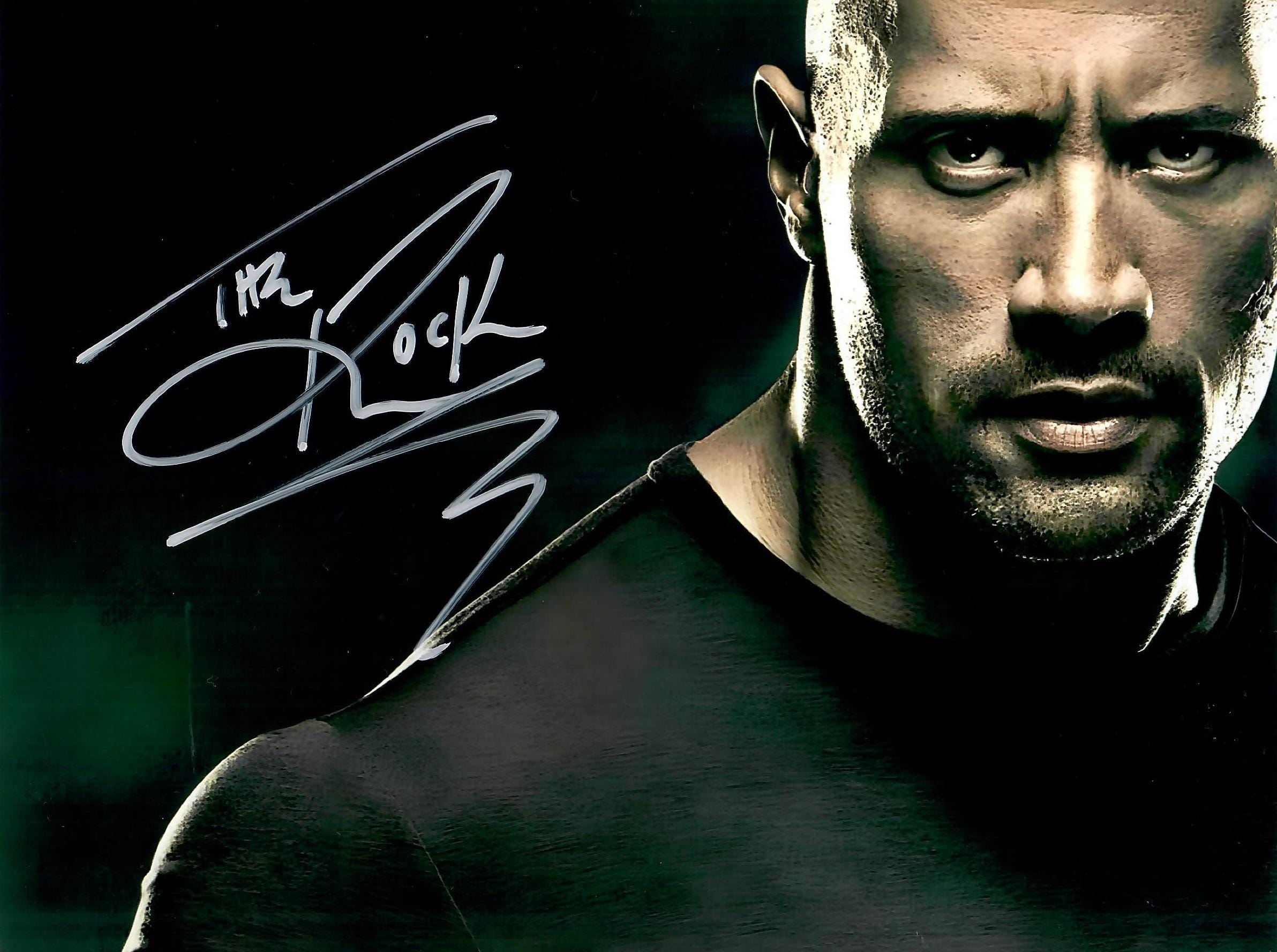 WWE/THEROCK 本人直筆サイン入りポートレート Wwe the Rock Signed - Etsy