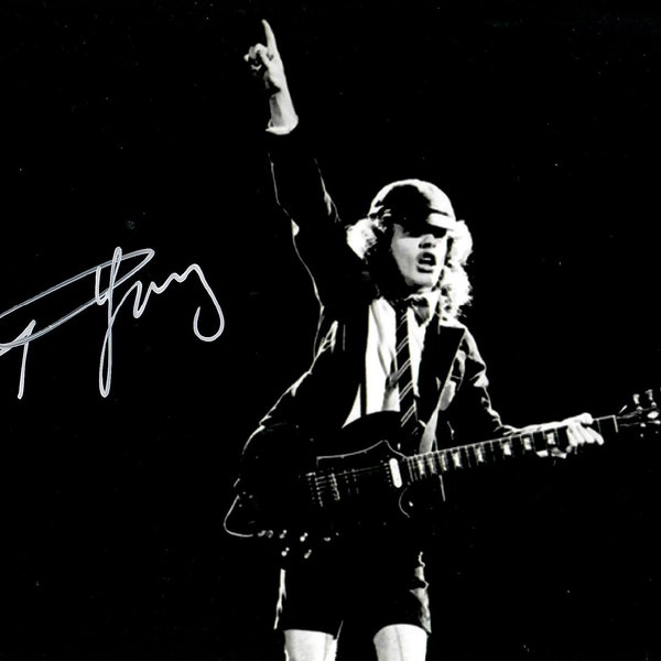 Angus Young Autograph + COA (ACDC)