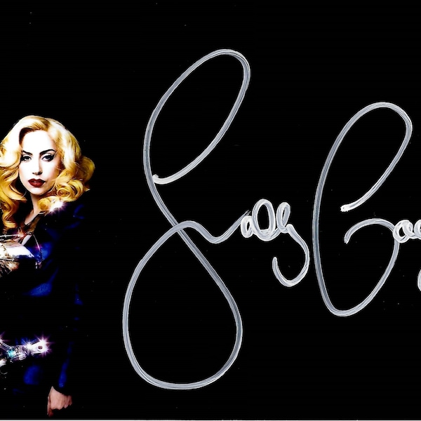 Lady Gaga Autograph (Autogramm) + COA