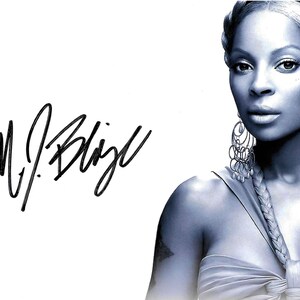 Autograph Mary J Blige - Etsy