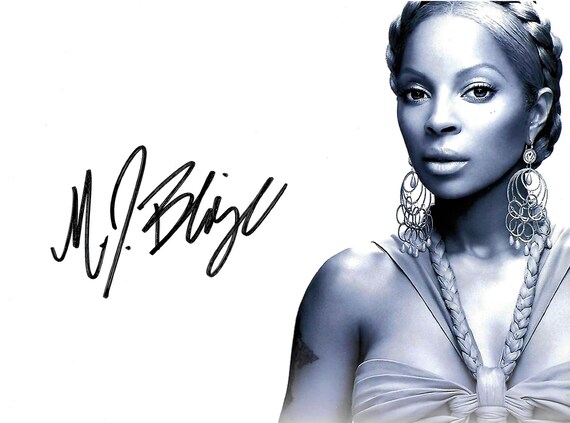 Mary J Blige　直筆 サイン　ポスター Mary J. Blige Autograph + COA - Etsy