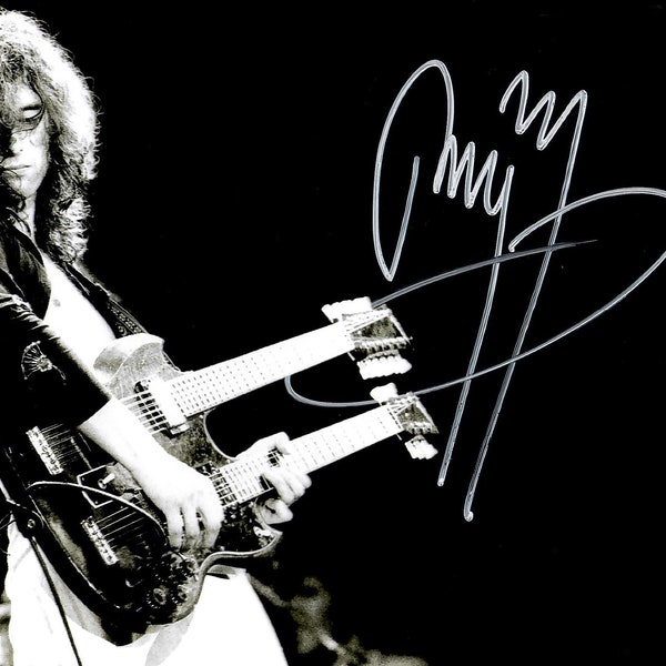 Jimmy Page Autograph + COA  (Led Zeppelin)