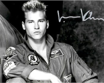 ヴァル・キルマーのサイン入りトップガン トム・アイスマン・カザン