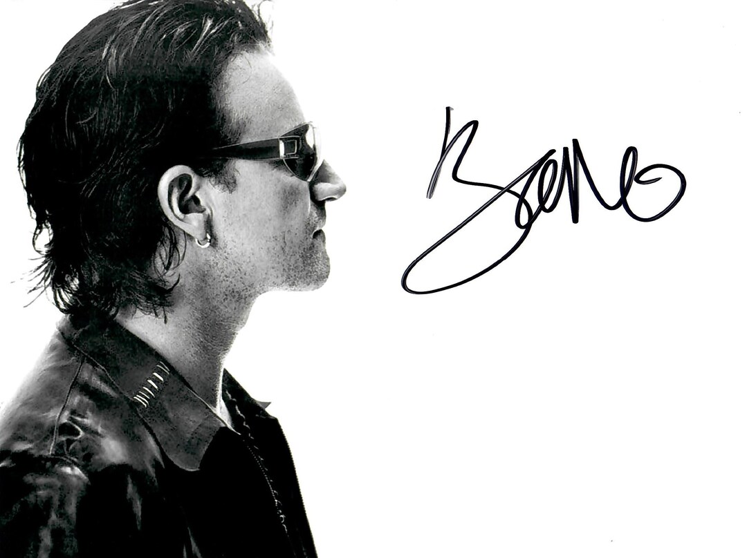 Bono Autograph + COA (U2) - Etsy Israel