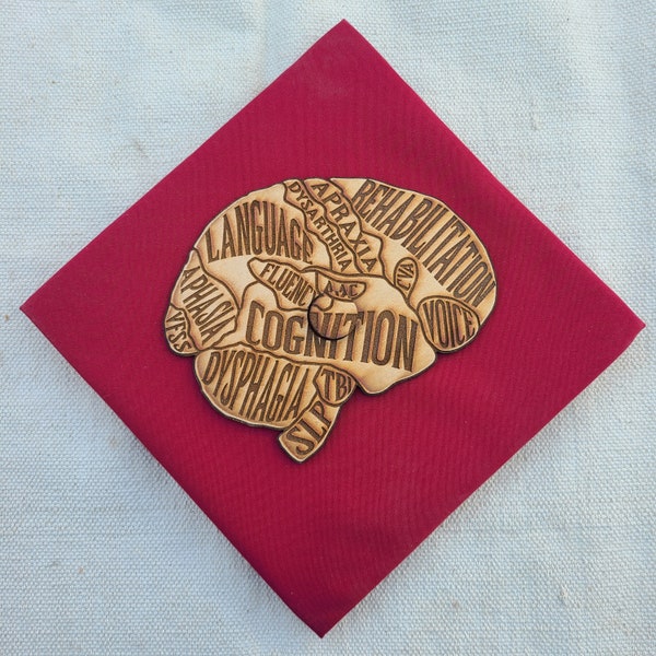 Graduation Cap Topper SLP Brain