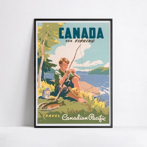 Cartel publicitario - Anuncios de viajes - Impresión de póster 40x60, 50x70, 60x90, 70x100, A3, A2, A1, A0, 12x18, 20x30, 24x36 - Cartel vintage de Canadá