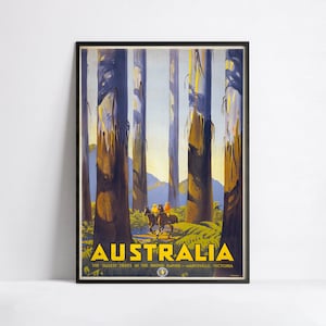 Werbeplakat - Reise Ads - Poster 40x60, 50x70, 60x90, 70x100, A3, A2, A1, A0, 12x18, 20x30, 24x36 druck - Australien Reise Poster
