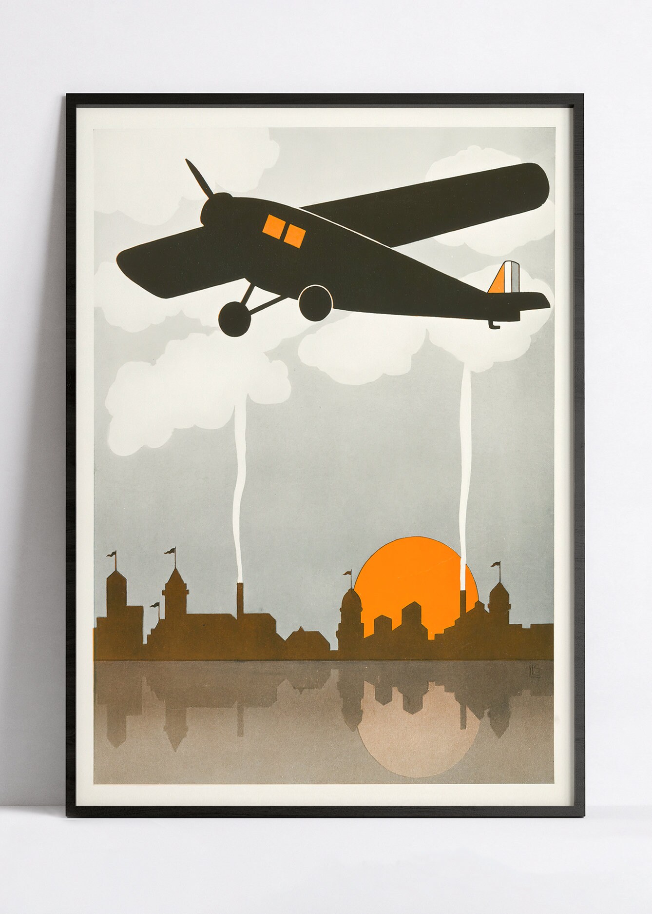 Air A3ポスター Vintage Airline Poster - Retro Aviation Poster - A3, A2, A1, A0