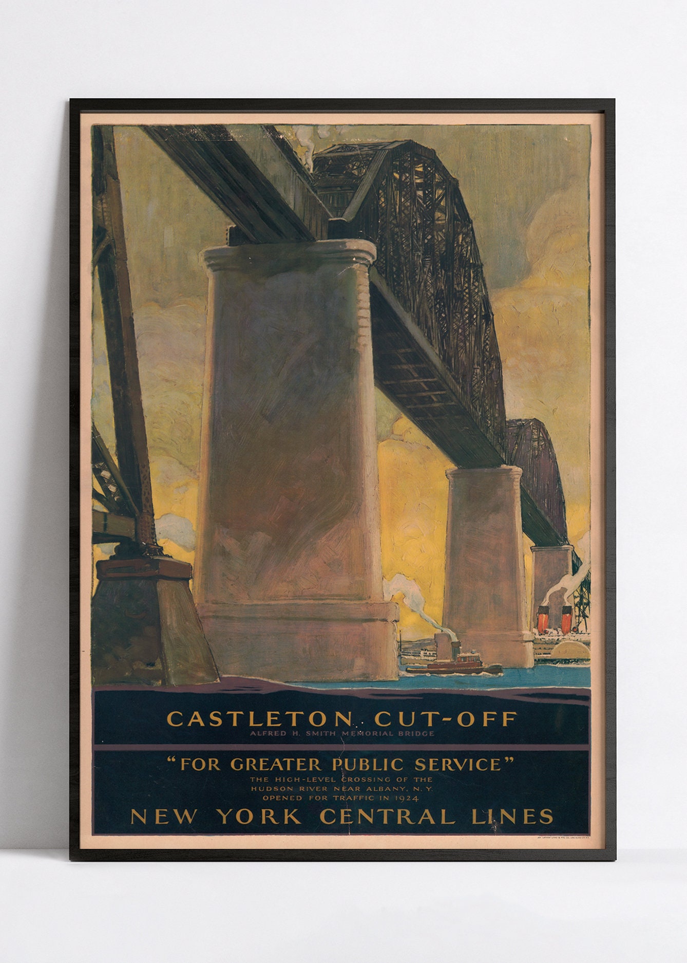 Poster Decorazione Casa Poster Vintage Viaggio New York 1930 - Stile Park Avenue Central Building, Formato 20x30 Pollici Su Carta Opaca American Tourister Trolley - Foto 9