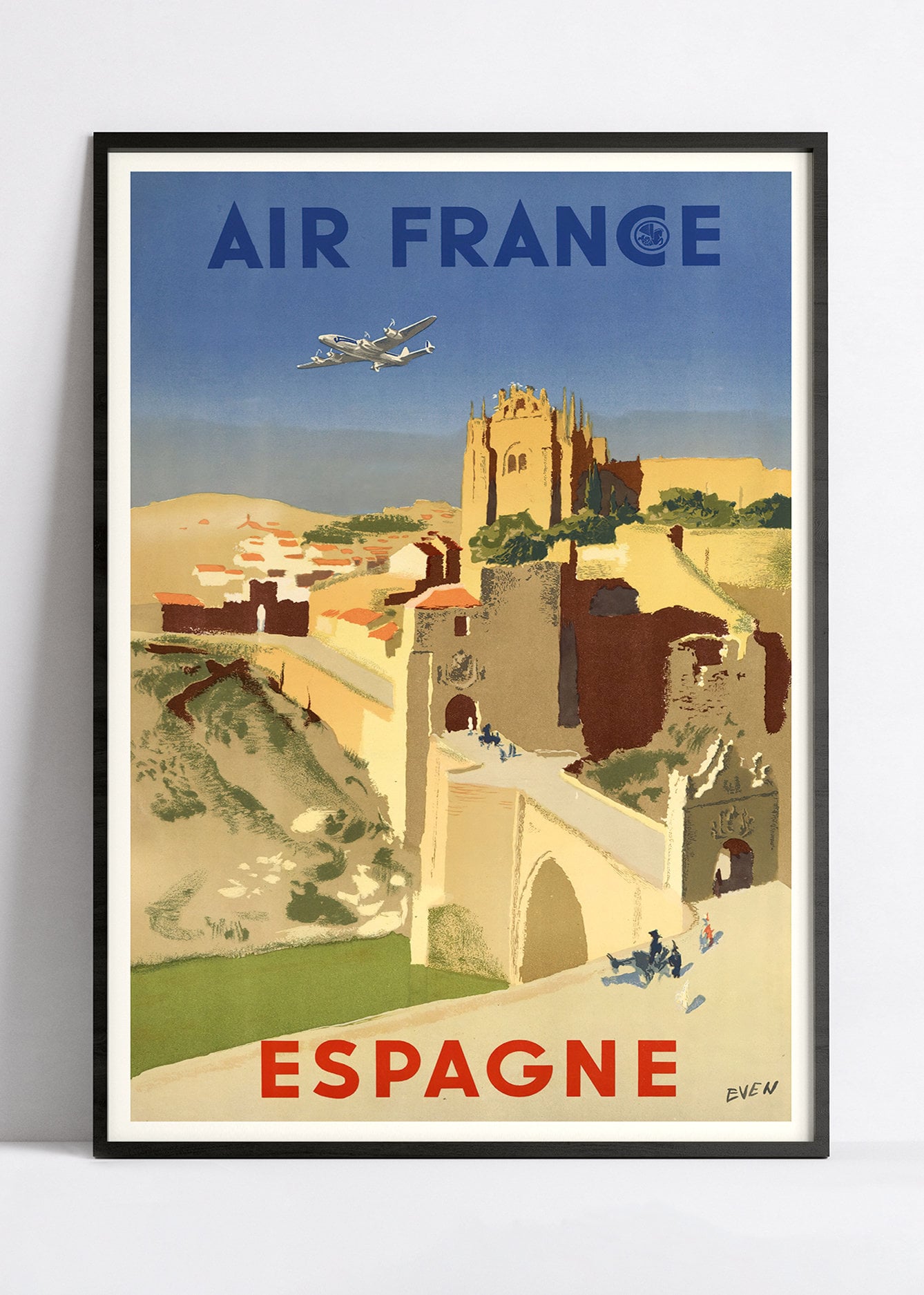 Vintage Air France Poster - Airline Poster - A3, A2, A1, A0