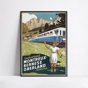 Werbeplakat - Reise Ads - Poster 40x60, 50x70, 60x90, 70x100, A3, A2, A1, A0, 12x18, 20x30, 24x36 druck - Schweiz Reise Poster