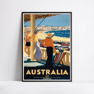 Cartel publicitario - Anuncios de viajes - Póster 40x60, 50x70, 60x90, 70x100, A3, A2, A1, A0, 12x18, 20x30, 24x36 impresión - Cartel de viaje a Australia