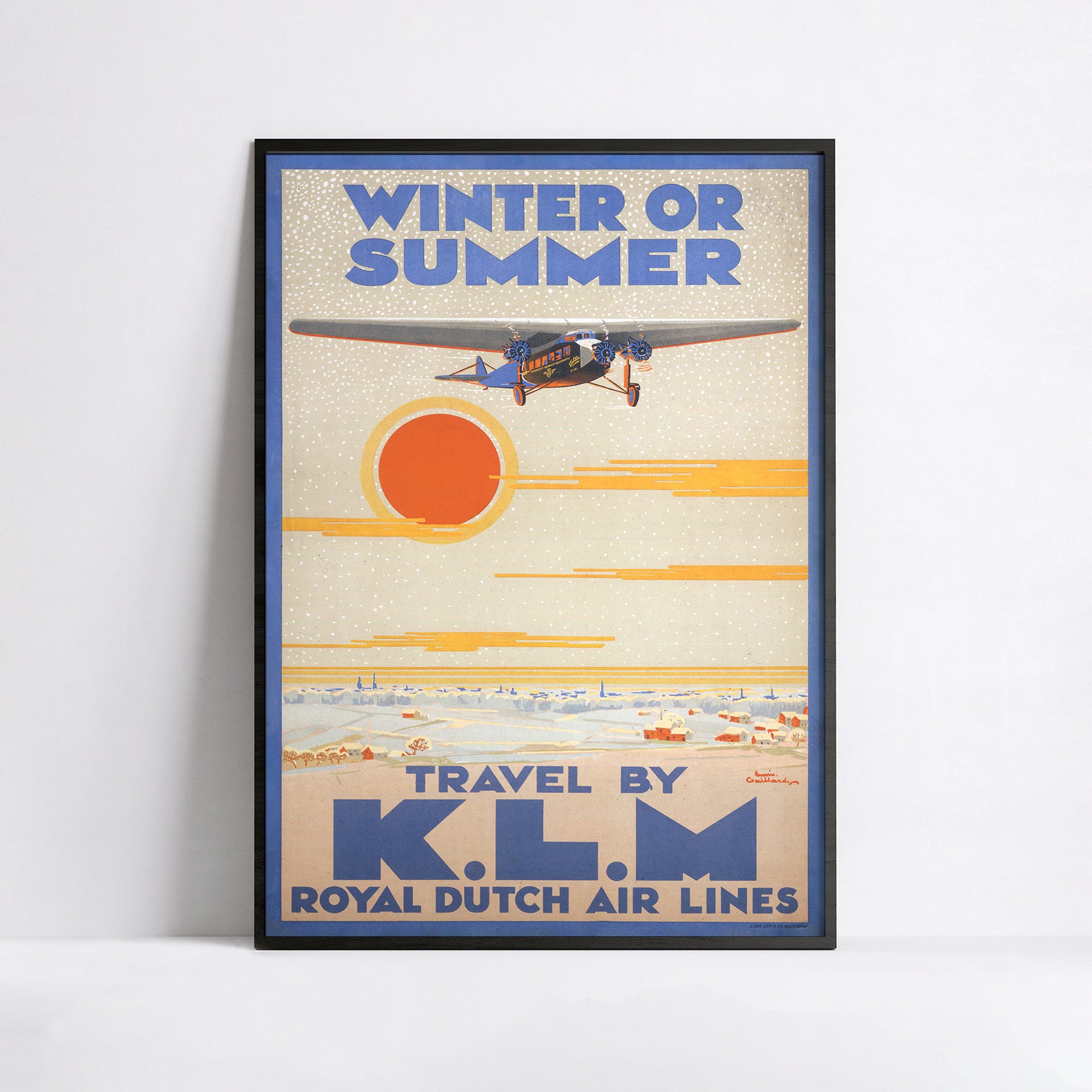 K.L.M DUTCH AIRLINES パンフレット レトロ 希少 Reprint of a Vintage