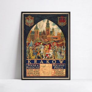 Werbeplakat - Reise Ads - Poster 40x60, 50x70, 60x90, 70x100, A3, A2, A1, A0, 12x18, 20x30, 24x36 druck - Polen Reiseplakat
